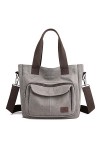 Eshow Sac à Main pour Femme Fille Sac Bandoulière Grande Capacité Sac Porté Epaule en Toile Fourre-Tout Cabas Multicolore pou