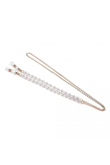 BELLAY Lunettes chaîne for femmes perle perle lanière mode lunettes sangle lunettes de soleil chaîne cordons décontracté lune