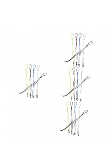 Healifty 20 Pcs Lunettes Lanière Vert Lanière Noir Élastique Chaîne Lanière Pour Lunettes Bande Élastique Élasticité 5 PC Noi