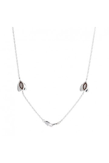 Chaîne De Lunettes Collier En Forme De Cœur Pour Femmes, Chaîne De Lunettes, Chaîne De Pull Tressée En Argent, Marron, 1 Pièc