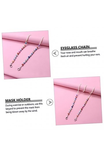 Operitacx 6 Pcs Masque Chaîne Anti-Chute Lunettes Sangle Cordons Collier Chaîne Pour Hommes Hommes Chaîne Colliers Cintre Ext