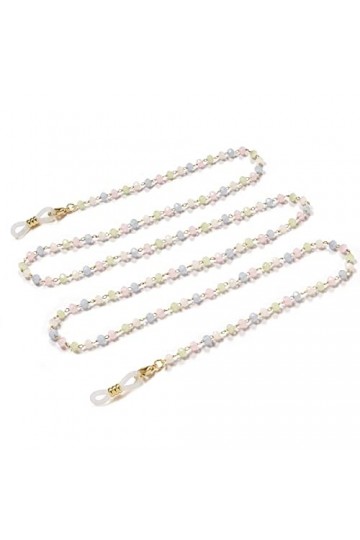 SAIBOL Chaîne de lunettes, Chaîne de lunettes de soleil en perles de cristal, chaîne de lunettes élégante, lanière de retenue