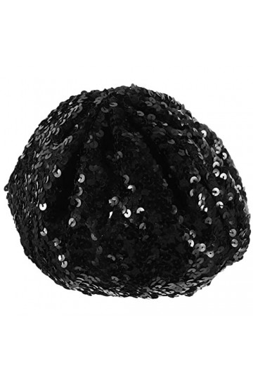 TENDYCOCO Bonnet avec paillettes Chapeau à paillettes brillant Chapeau Bonnet Sparkle Casquette Mode pour femme, Noir