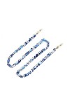 XIDUO Chaîne de lunettes en acrylique avec cordon tour de cou couleur : bleu, taille : 75 cm 