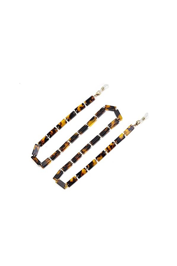 XIDUO Chaîne de lunettes en acrylique avec cordon tour de cou couleur : bleu, taille : 75 cm 