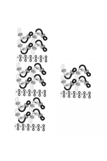 SEWACC 80 Pièces Collier Lunettes De Soleil De Sport Masque Facial Anti-Perte M Connecteur De Support De Chaîne De Lunettes E