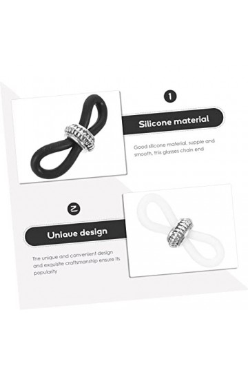 SEWACC 80 Pièces Collier Lunettes De Soleil De Sport Masque Facial Anti-Perte M Connecteur De Support De Chaîne De Lunettes E