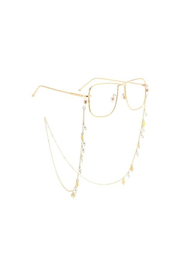 Chaîne De Lunettes 2 Pièces Chaîne De Lunettes Perle Licou Lunettes De Soleil Lanière De Chaîne Antidérapante, A