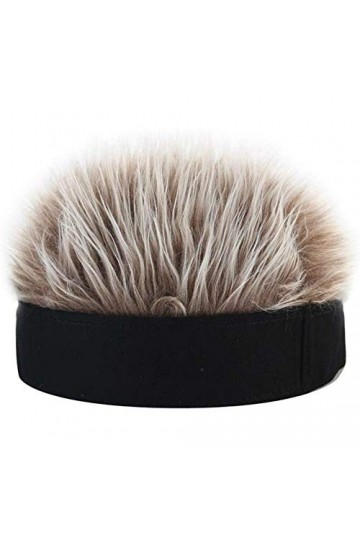 Drôle Courte Perruque Cap, Hommes Femmes nouveauté Hip Hop Beanie Chapeau avec Pointes Faux Cheveux rétro Court Melon Perruqu