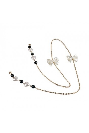 Chaîne De Lunettes 5 Pcs Lunettes Suspendues Chaîne Nœud Anti-Perte Halter Collier Bijoux Coeur Lunettes Chaîne Masque Chaîne