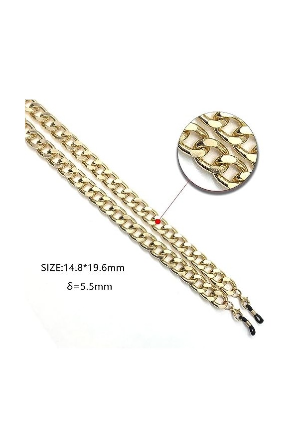 Chaîne De Lunettes Chaîne Dorée Imperméable Pour Lunettes De Soleil, 4 Pièces, Chaîne Décorative Pour Lunettes