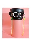 Chaîne De Lunettes 3 Pièces Couleur Fruit Contraste Ananas Cactus Perles Lunettes Chaîne Masque Chaîne Sac Chaîne