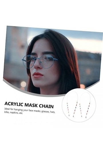 Ciieeo 6 Pcs Masque Chaîne Anti-Chute Lunettes De Soleil Lanière Porte-Lunettes Pour Porte-Lunettes Collier Couverture Facial