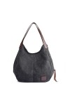 Eshow Sac à Main pour Femme Fille Sac Bandoulière Grande Capacité Sac Porté Epaule en Toile Fourre-Tout Cabas Multicolore pou