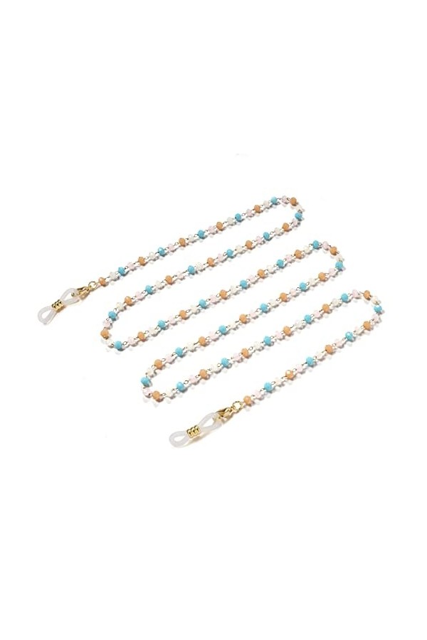 PUTOVA Remplacer le support de nez métallique, Chaîne de lunettes de soleil en perles de cristal, chaîne de lunettes élégante