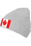 DJNGN Canada Drapeau Canadien Bonnet en Tricot Chapeaux dhiver pour Hommes et Femmes tricoté à Revers crâne Casquette Acryli