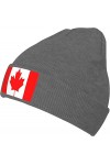 DJNGN Canada Drapeau Canadien Bonnet en Tricot Chapeaux dhiver pour Hommes et Femmes tricoté à Revers crâne Casquette Acryli