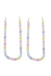 Lot de 2 chaînes de lunettes colorées en acrylique pour femme - Sangle de lunettes de soleil - Dos nu antidérapant, sans coul