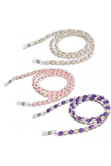 Remplacer le support de nez métallique, Chaînes de lunettes de soleil, 3 pièces, porte-sangle de lunettes de soleil, perles d