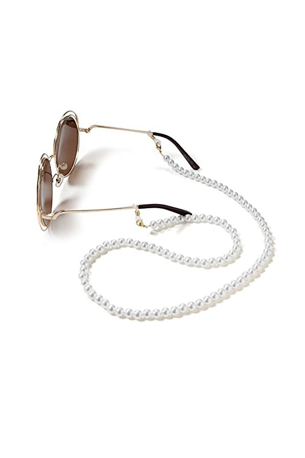 UYUME Chaîne de lunettes, Retenue de lunettes de lecture, chaîne de lunettes tendance for femmes, lanière de lunettes en perl
