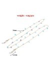 Chaîne De Lunettes Chaîne De Lunettes Pendentif En Pierres Précieuses Colorées, 5 Pièces, Accessoires De Lunettes En Métal, C