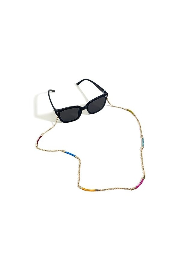Chaîne De Lunettes Corde De Masque Anti-Perte En Métal, 2 Pièces, Chaîne De Lunettes Antidérapante