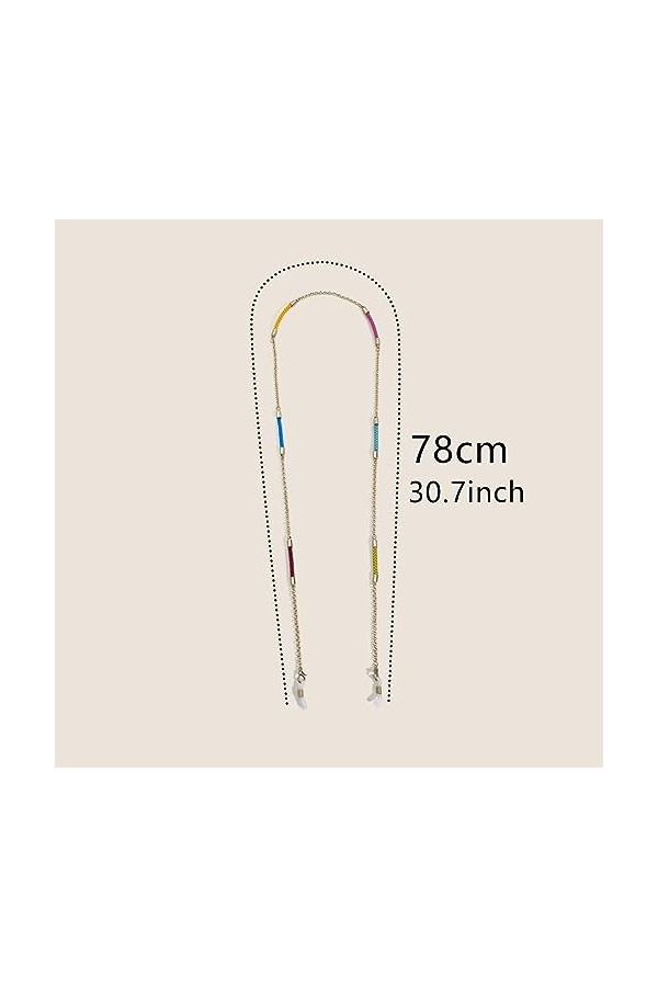 Chaîne De Lunettes Corde De Masque Anti-Perte En Métal, 2 Pièces, Chaîne De Lunettes Antidérapante