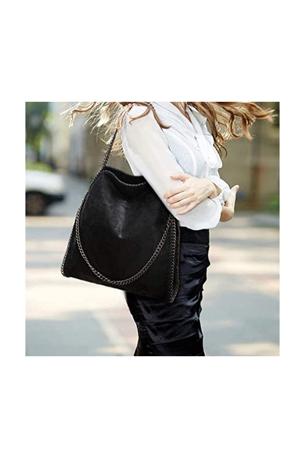 Budstfee Conception de la Chaîne Étanche Sac Cabas Femme Hobo Bag Faux Cuir Grande Capacité Cabas Fourre Tout pour Faire du S