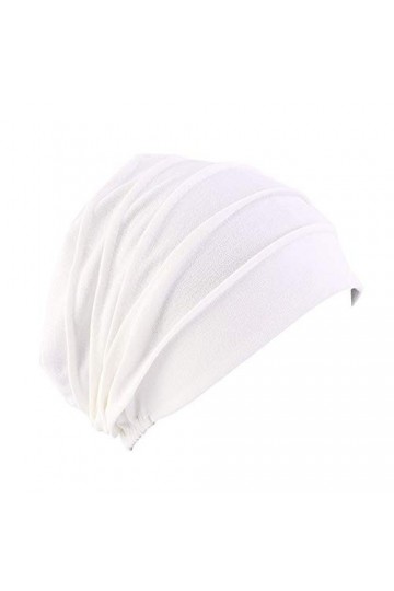 IBLUELOVER Bonnet de Nuit Coton élastique Casquette Souple Tricoté Femmes Hommes Multiusage Chapeau Sommeil Dormir Couvre-Che