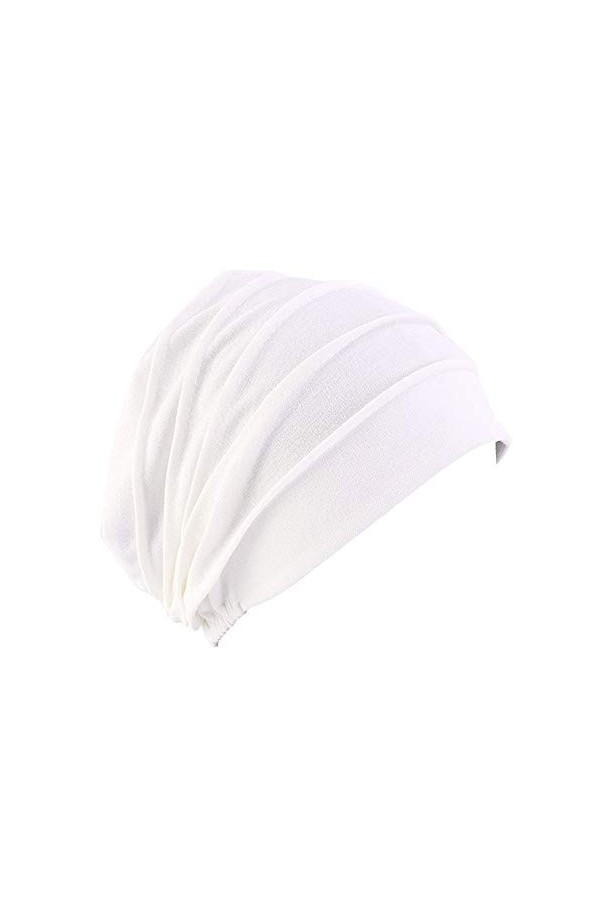 IBLUELOVER Bonnet de Nuit Coton élastique Casquette Souple Tricoté Femmes Hommes Multiusage Chapeau Sommeil Dormir Couvre-Che