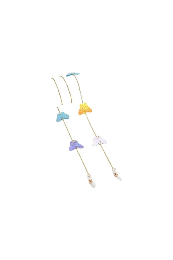 Chaîne De Lunettes 2 Pièces Chaîne De Lunettes Femmes Licou Cadre Lunettes De Soleil Lunettes De Soleil Anti-Dérapant Lanière