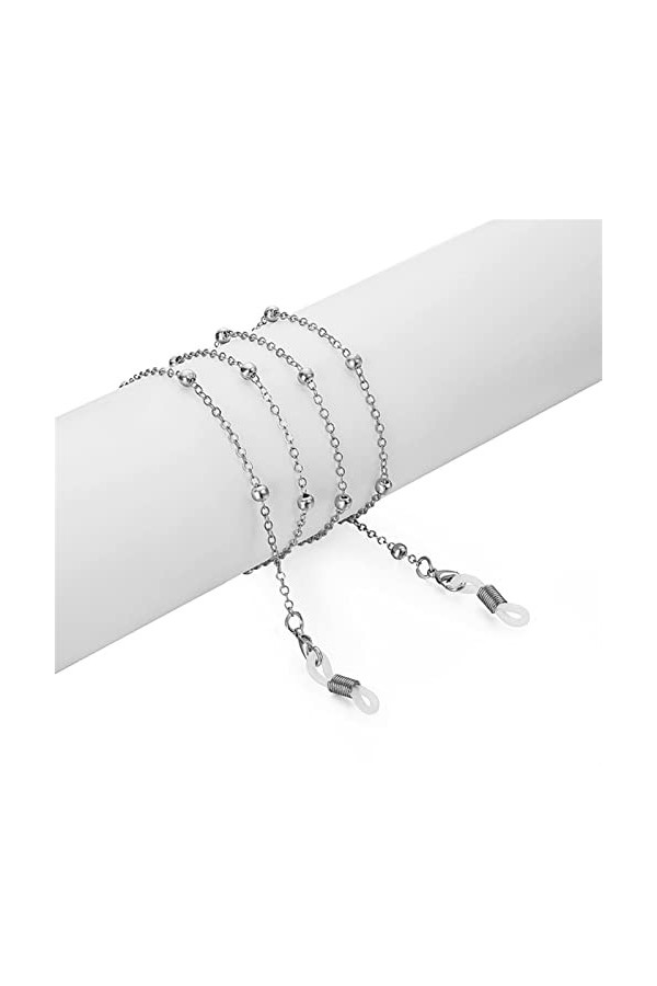 CuteyRain Chaine Lunettes, Perles Lunettes de Lunettes de Soleil en métal rétro Lanières de Lunettes de Lunettes de Cordon de