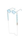Chaîne De Lunettes Chaîne De Perles DÉpissure Bleue, 2 Pièces, Chaîne Suspendue Pour Lunettes En Acrylique, Chaîne De Masque