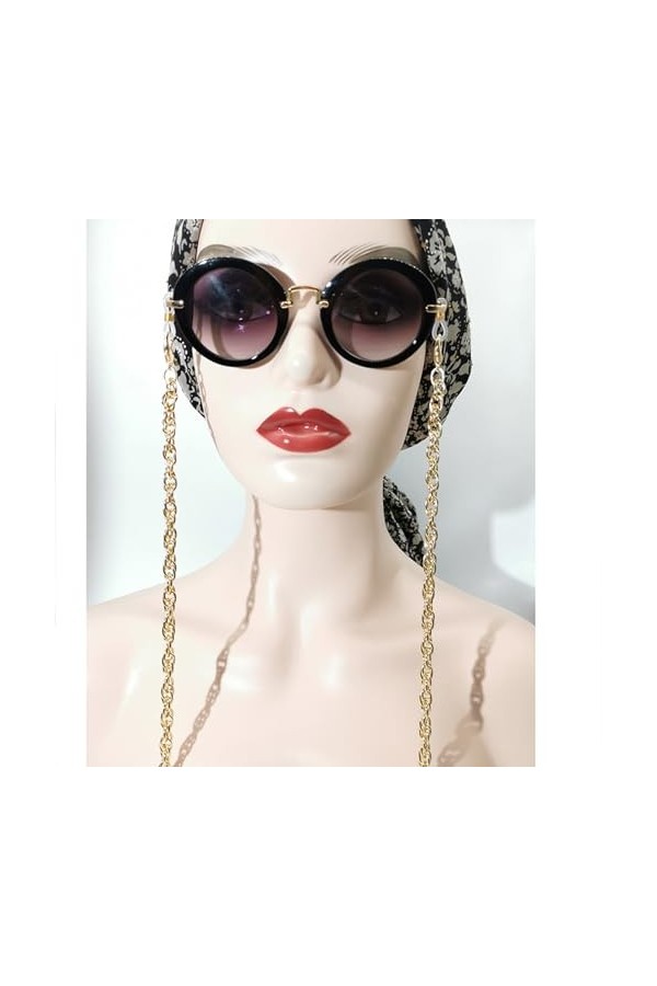 Chaîne De Lunettes 5 Pièces Chaîne De Lunettes En Métal Roche Vent Fil Serpent Chaîne Sac Chaîne Long Collier