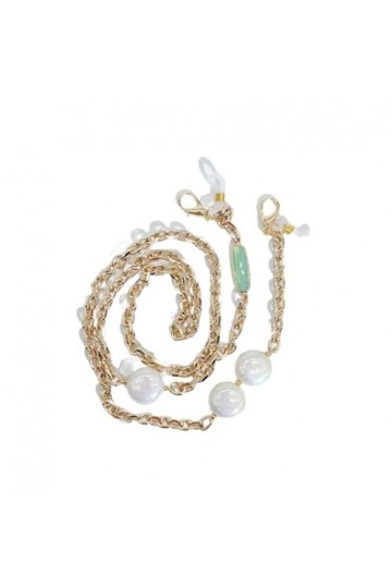 Chaîne De Lunettes Chaîne De Lunettes En Verre De Cristal, 2 Pièces, Épissure Irrégulière, Perle, Chaîne Suspendue Pour Télép