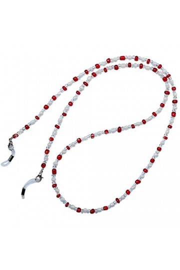 ViLLeX Sangle de lunettes Cordon de lunettes for femme Cordon de masque anti-perte de perles de verre Cordon de lunettes élég