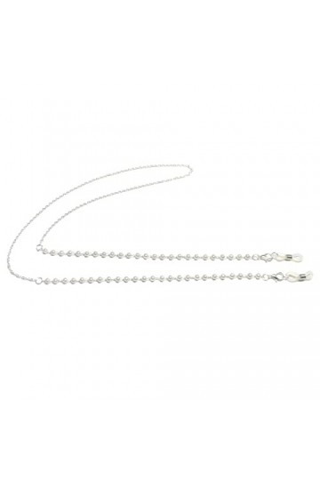 NOGRAX Sangle de Lunettes Chaînes de Lunettes for Femmes Simple Perle Antidérapant Collier en Métal Élégant Lunettes Chaîne C