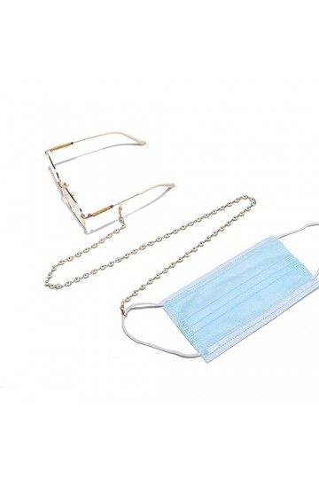 HczIon Chaîne Lunettes 2 Chaînes De Lunettes Faites Main,Collier De Lunettes Licou Licous,Chaîne De Masque,Accessoires De Lun