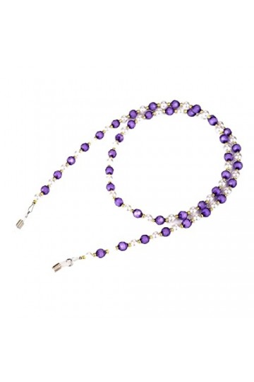 NOGRAX Chaînes Sangle de Lunettes for Femmes Perlé Deux Tons Cordon de Cou Mode Lunettes Chaîne Chaîne Titulaire Color : Blu