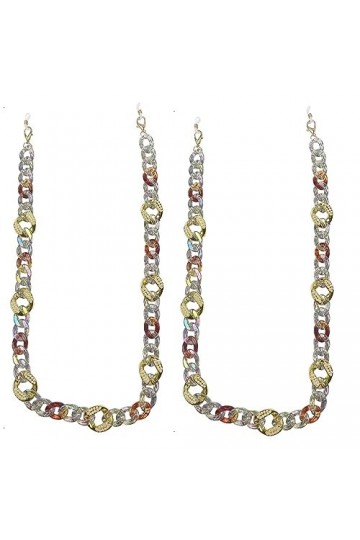 Lot de 2 sangles de lunettes en acrylique pour femme, chaîne de lunettes de soleil antidérapante, sangle de fixation pour lun