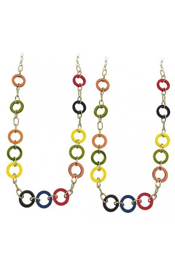 Lot de 2 sangles de lunettes de soleil antidérapantes en acrylique pour lunettes de lecture, sans couleur, taille unique