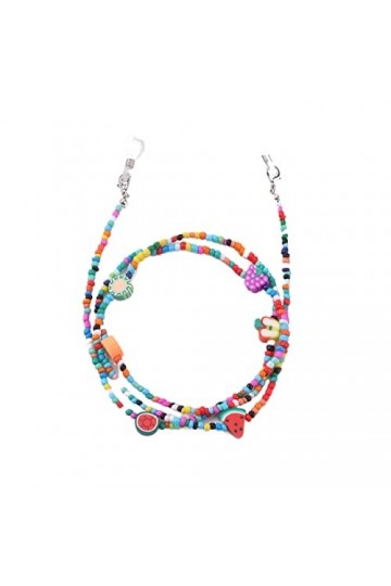 ViLLeX Chaînes lunettes lanière for femmes perlées colorées chaînes de masque anti-perte élégantes lunettes chaîne porte-chaî