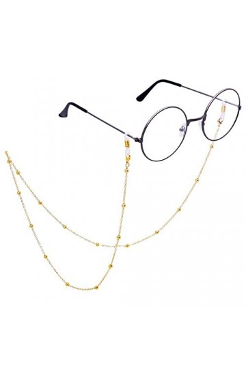 ViLLeX Longe de Lunettes Sangle de Lunettes for Femmes Chaîne de Cou Simple Anti-Perte avec Boucle en Silicone Sangles de Lun