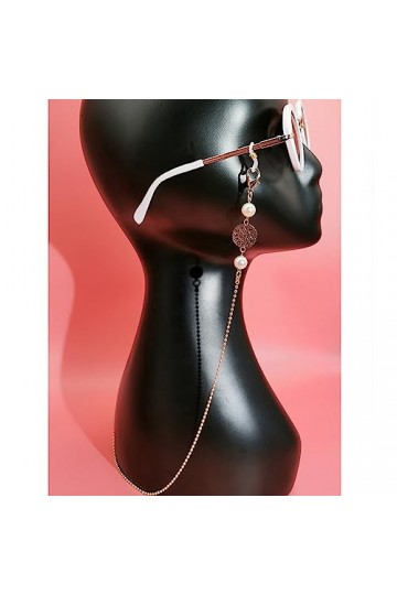 Chaîne De Lunettes Chaîne De Lunettes En Perles De Cuivre, 5 Pièces, Pièce De Fleur En Cuivre, Chaîne De Masque, Chaîne De Ta