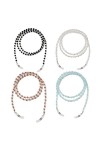 Remplacer le support de nez métallique, Chaînes de retenue de lunettes, 4 pièces, perles acryliques, lanières de lunettes de 