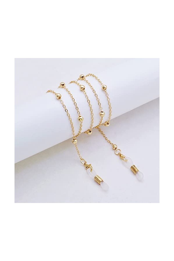 NOGRAX Longe de lunettes Sangle de lunettes for femmes Chaîne de cou simple anti-perte avec boucle en silicone Sangles de lun