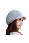 EDOTON Hiver Chaud Bonnet en Tricot Newsboy Skullies Bonnets Chapeau Mode Souple Tricotés Casquettes pour Les Femmes Filles 