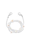 Chaîne De Lunettes Porte-Masque En Forme De Marguerite, Chaîne De Lunettes En Perles De Fleurs, Bleu, 5 Pièces