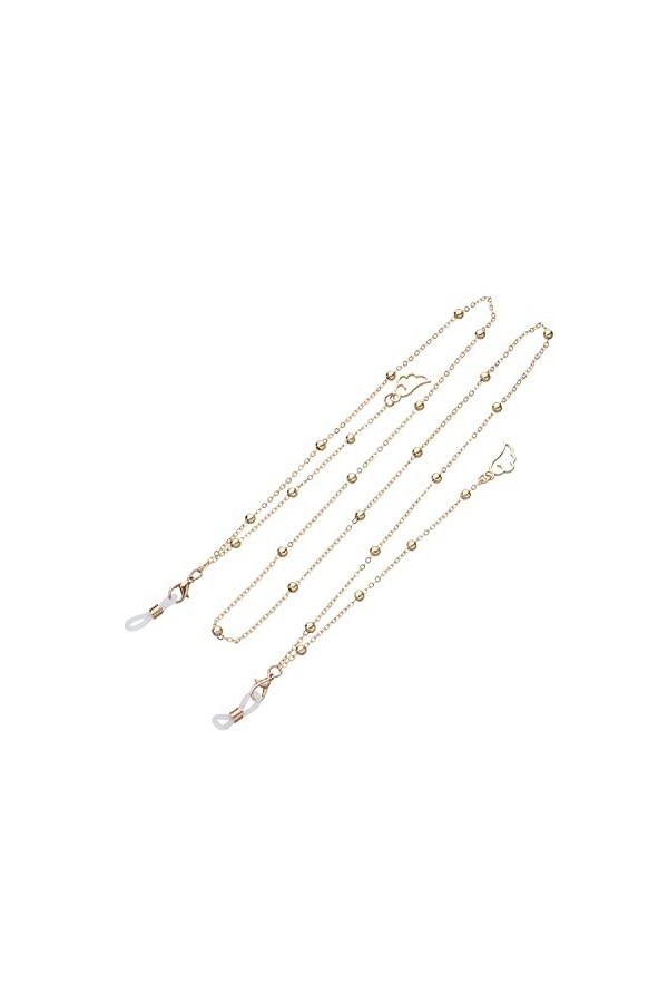 NOGRAX Chaînes Sangle de Lunettes for Femmes Alliage Simple Ailes dange Masque Visage Lanière Élégante Bretelles de Lunettes