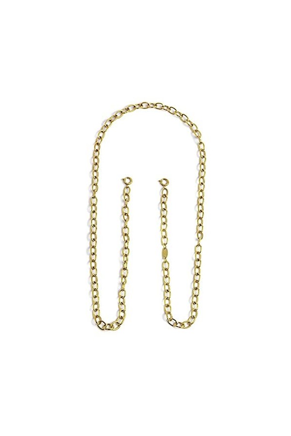 Porte-lunettes en acier pvd or chaîne 5,6 mm de Marlù, COC001G, or, Taille unique